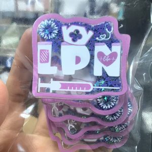acrylic-LPN(pink) item decorate on pen 1 bag